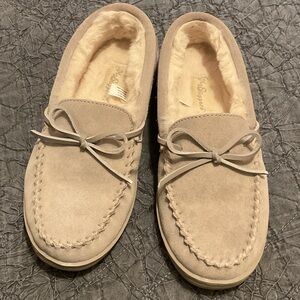 Womens Cozy Suede Loafers - Tan size 7